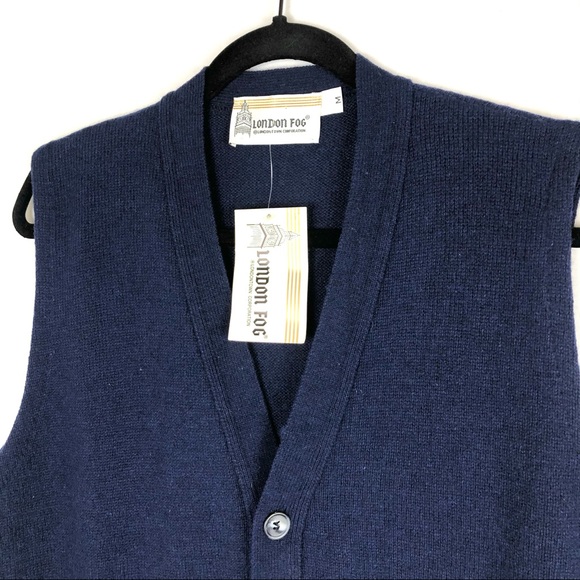 NWT Vintage Lambswool London Fog Sweater Vest - Picture 5 of 6
